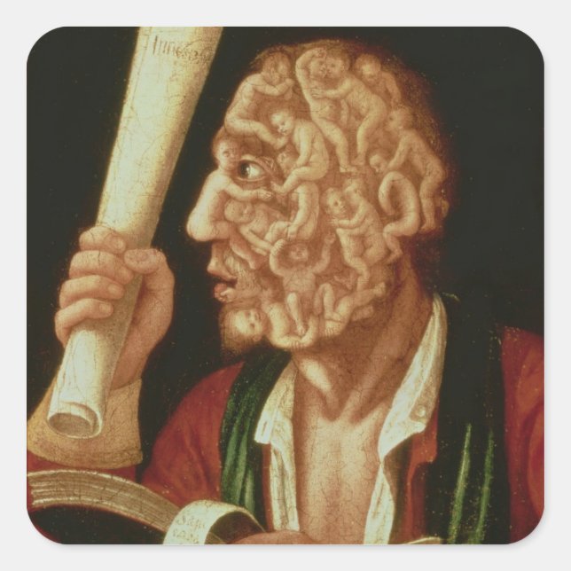 Sticker Carré Portrait d'Adam (huile) (Devant)