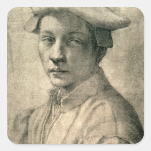 Sticker Carré Portrait d'Andrea Quaratesi, c.1532