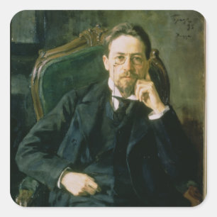 Sticker Carré Portrait d'Anton Pavlovich Chekhov, 1898