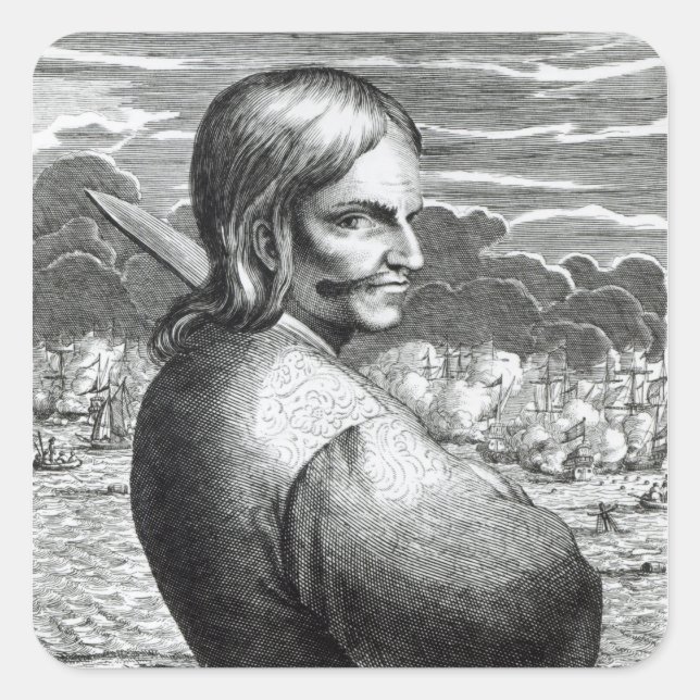 Sticker Carré Portrait de Bartholomeus de Portugees (Devant)