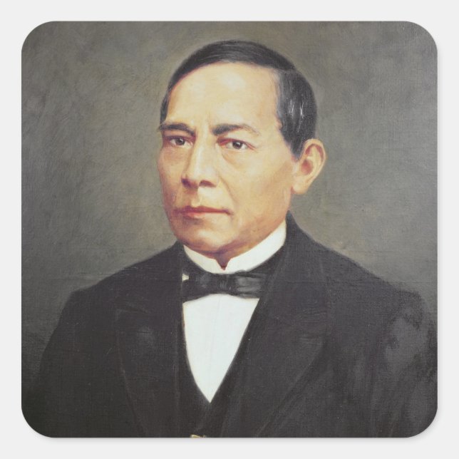 Sticker Carré Portrait de Benito Juarez, 1948 (Devant)