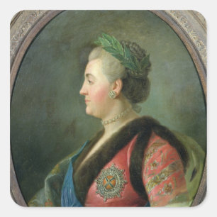 Sticker Carré Portrait de Catherine II de la Russie