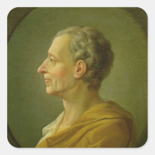 Sticker Carré Portrait de Charles de Montesquieu