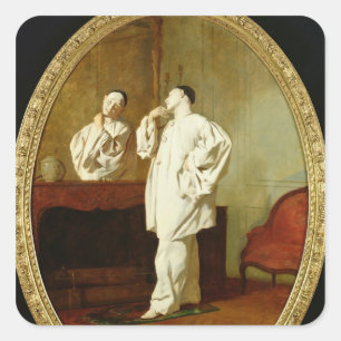 Sticker Carré Portrait de Charles Deburau