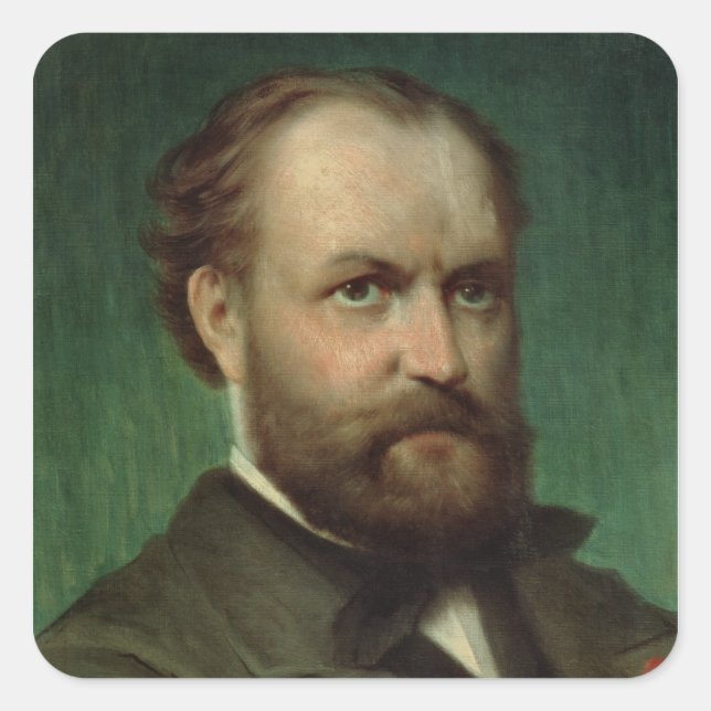 Sticker Carré Portrait de Charles Gounod (Devant)