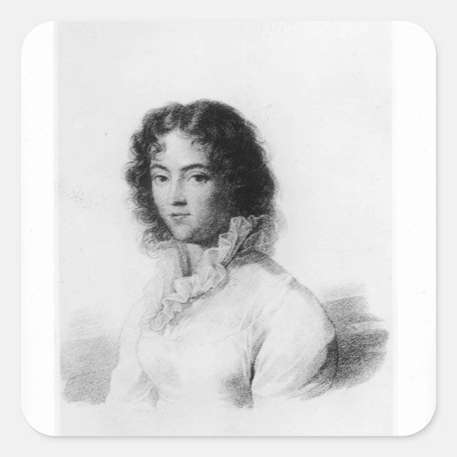 Sticker Carré Portrait de Constanze Mozart 1828 (Devant)