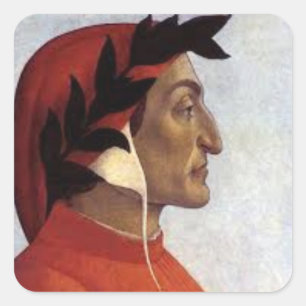Sticker Carré Portrait de Dante Alighieri