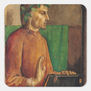 Sticker Carré Portrait de Dante Alighieri, c.1475