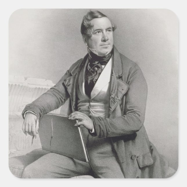 Sticker Carré Portrait de David Roberts (1796-1864) frontispece (Devant)