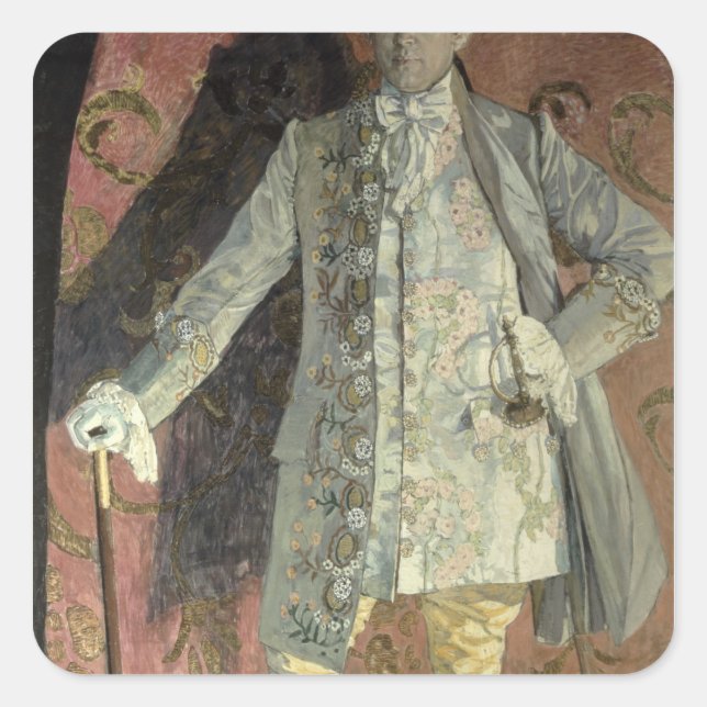 Sticker Carré Portrait de Dmitri Smirnov (Devant)