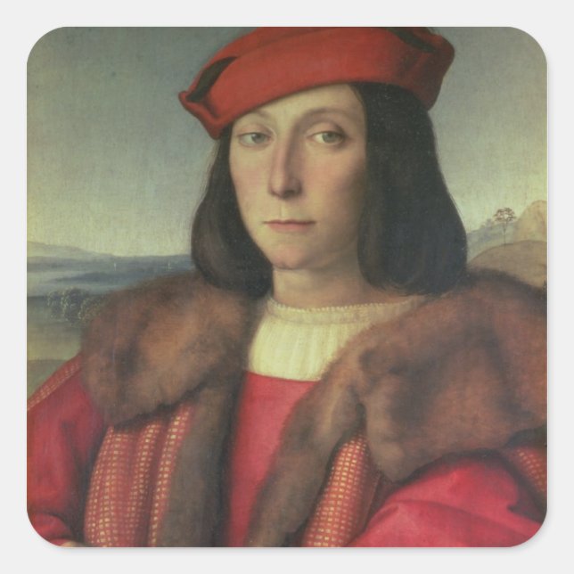 Sticker Carré Portrait de Francesco della Rovere, duc d'Urbino (Devant)