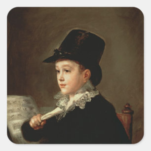 Sticker Carré Portrait de Francisco Jose de Goya y Lucientes  