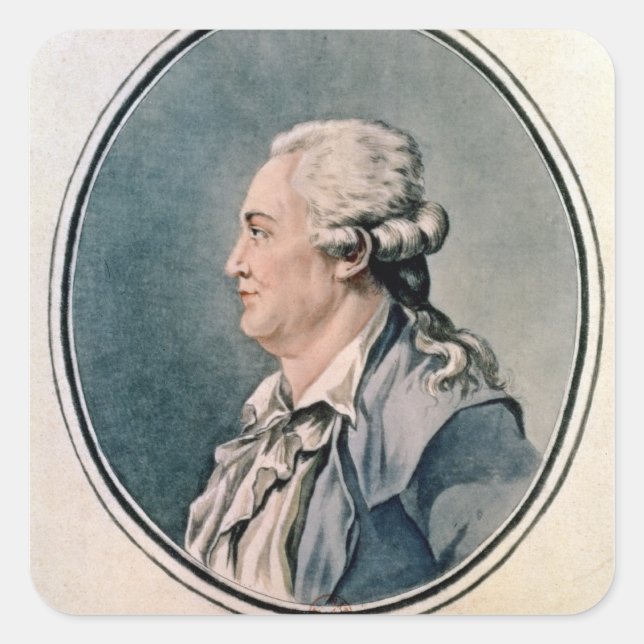 Sticker Carré Portrait de Franz Anton Mesmer (Devant)