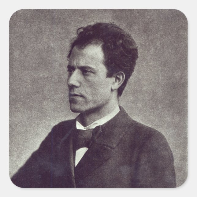 Sticker Carré Portrait de Gustav Mahler, 1897 (Devant)