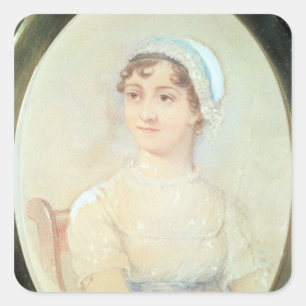 Sticker Carré Portrait de Jane Austen