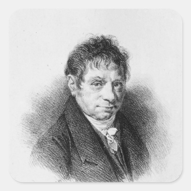 Sticker Carré Portrait de Jean Baptiste Say (Devant)