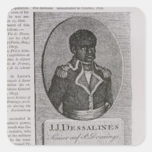 Sticker Carré Portrait de Jean-Jacques Dessalines