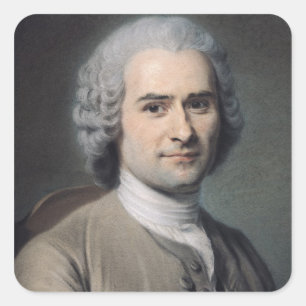 Sticker Carré Portrait de Jean Jacques Rousseau