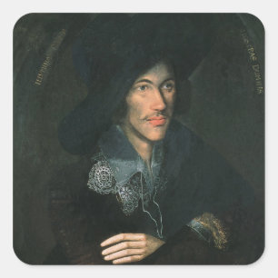 Sticker Carré Portrait de John Donne, c.1595