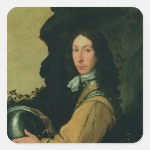 Sticker Carré Portrait de John Evelyn