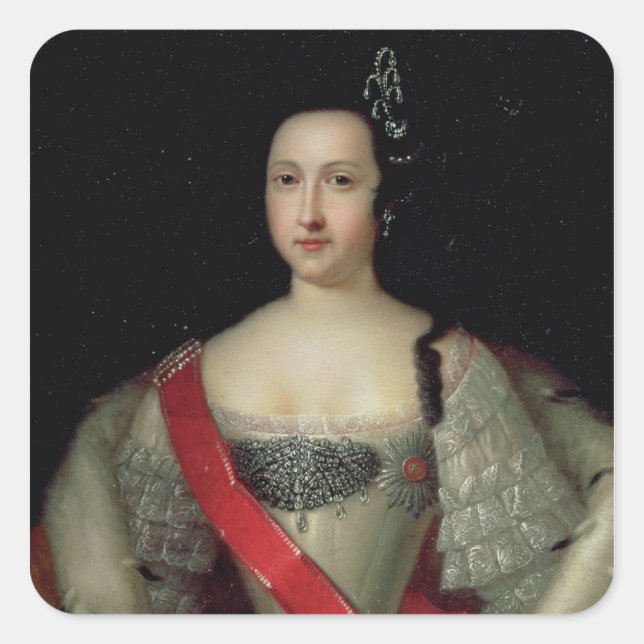 Sticker Carré Portrait de la princesse Anna (Devant)
