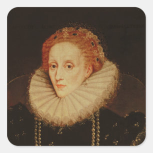 Sticker Carré Portrait de la reine Elizabeth I