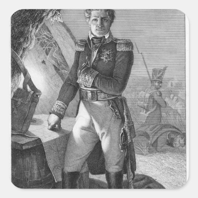 Sticker Carré Portrait de Laurent de Gouvion Saint-Cyr (Devant)