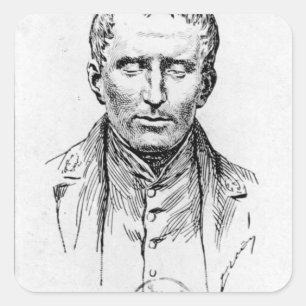 Sticker Carré Portrait de Louis Braille