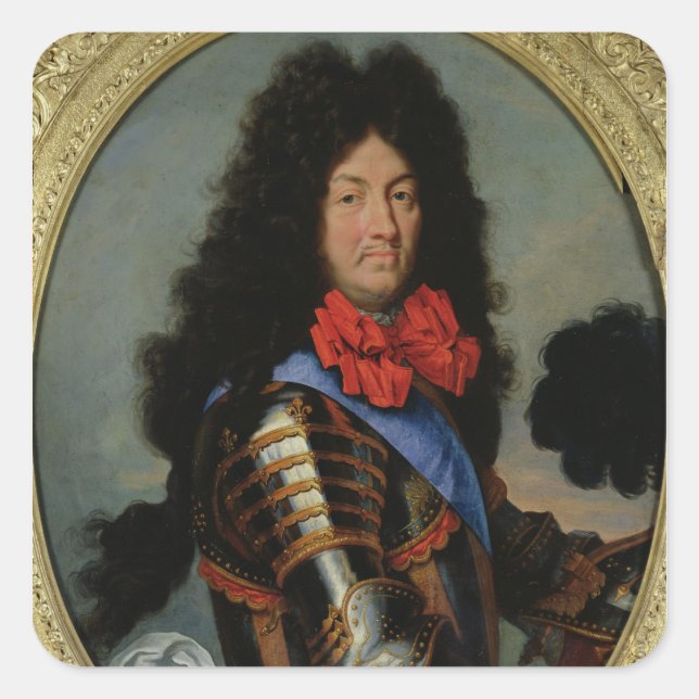 Sticker Carré Portrait de Louis XIV (Devant)