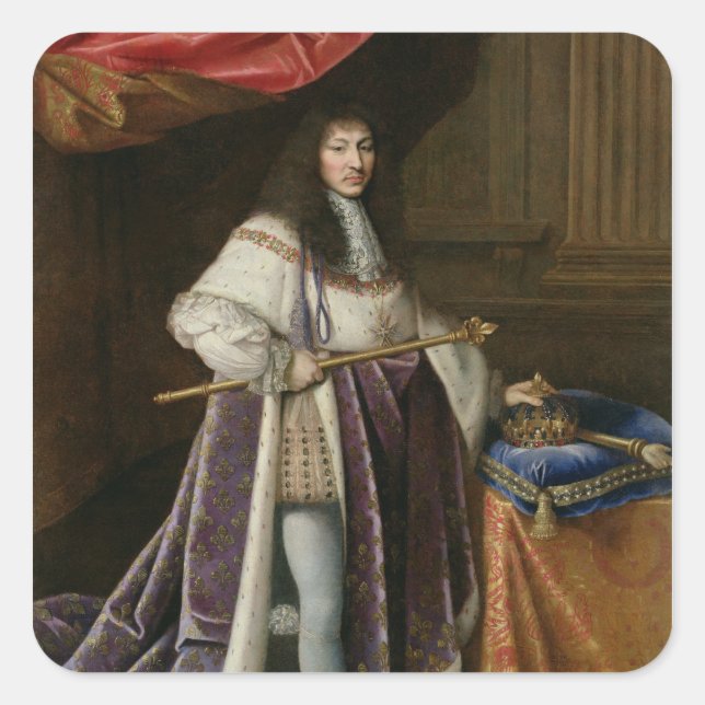 Sticker Carré Portrait de Louis XIV (Devant)