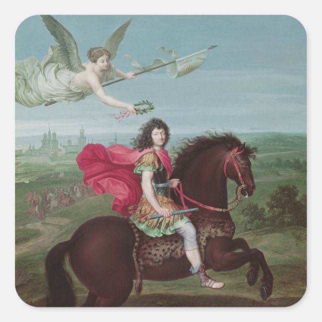 Sticker Carré Portrait de Louis XIV 2 (Devant)