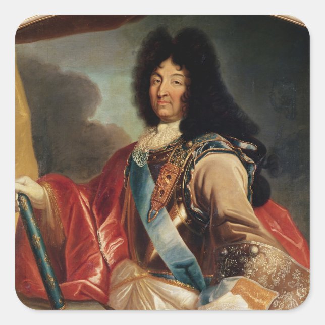 Sticker Carré Portrait de Louis XIV 2 (Devant)