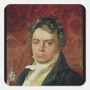 Sticker Carré Portrait de Ludwig van Beethoven