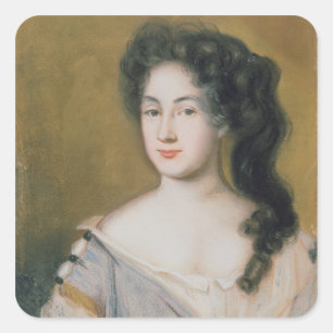 Sticker Carré Portrait de Madame (en pastel sur le papier)
