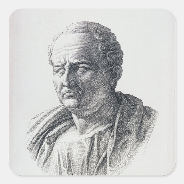 Sticker Carré Portrait de Marcus Tullius Cicero (Devant)