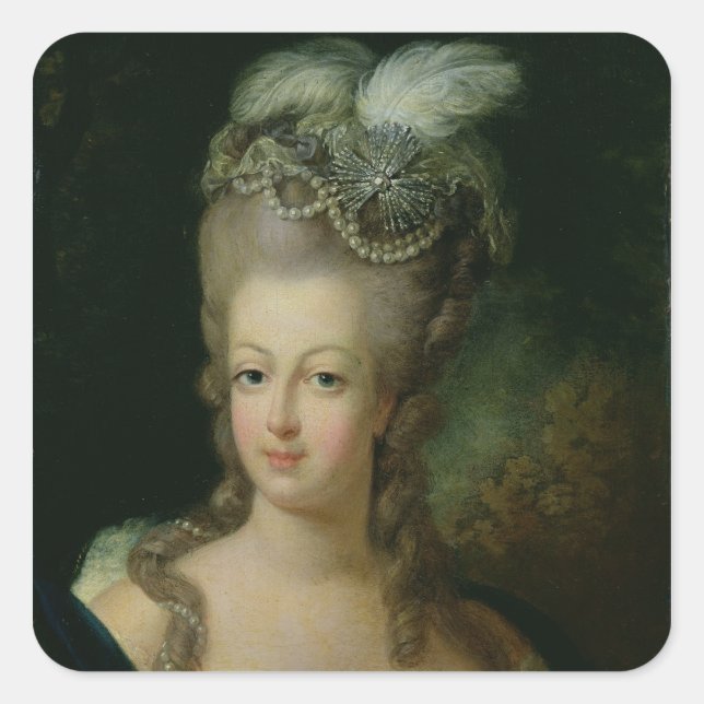 Sticker Carré Portrait de Marie-Antoinette (Devant)