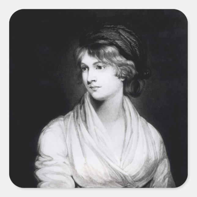 Sticker Carré Portrait de Mary Wollstonecraft Godwin (Devant)