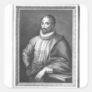 Sticker Carré Portrait de Miguel de Cervantes Saavedra