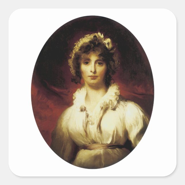 Sticker Carré Portrait de Mme Robert Burne-Jones (Devant)