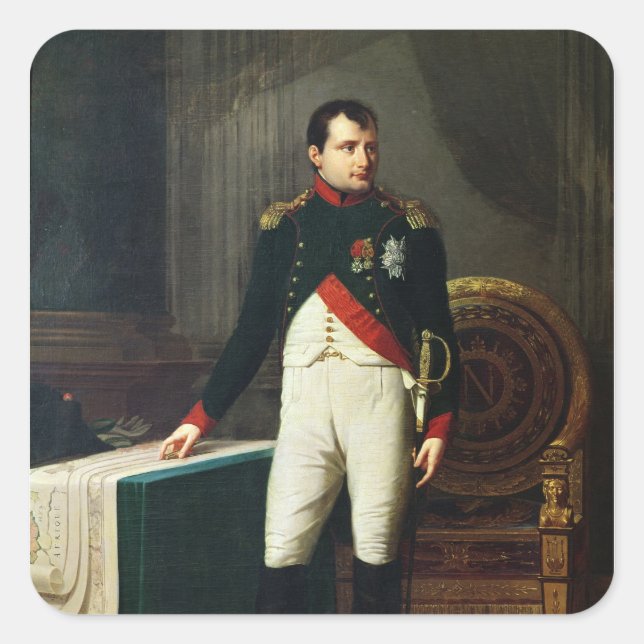 Sticker Carré Portrait de Napoléon Bonaparte 1809 (Devant)