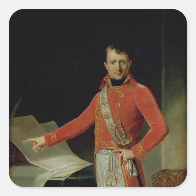 Sticker Carré Portrait de Napoléon Ier (Devant)