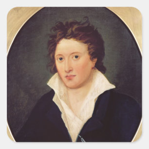 Sticker Carré Portrait de Percy Bysshe Shelley, 1819