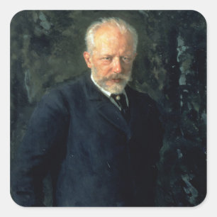 Sticker Carré Portrait de Piotr Ilyich Tchaikovsky