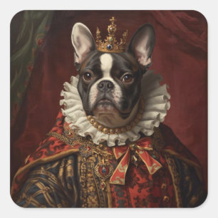 Sticker Carré Portrait de reine de la Renaissance inspiré par un