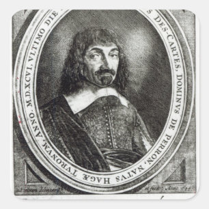 Sticker Carré Portrait de René Descartes, 1644