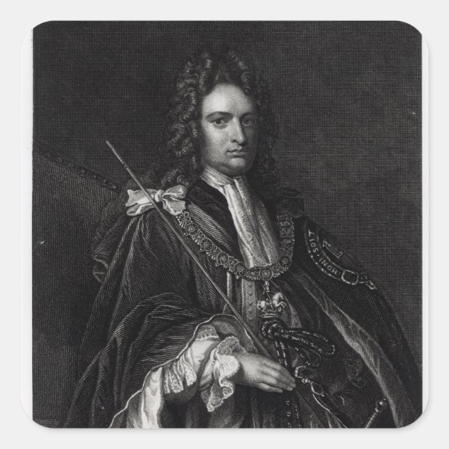 Sticker Carré Portrait de Robert Harley (Devant)