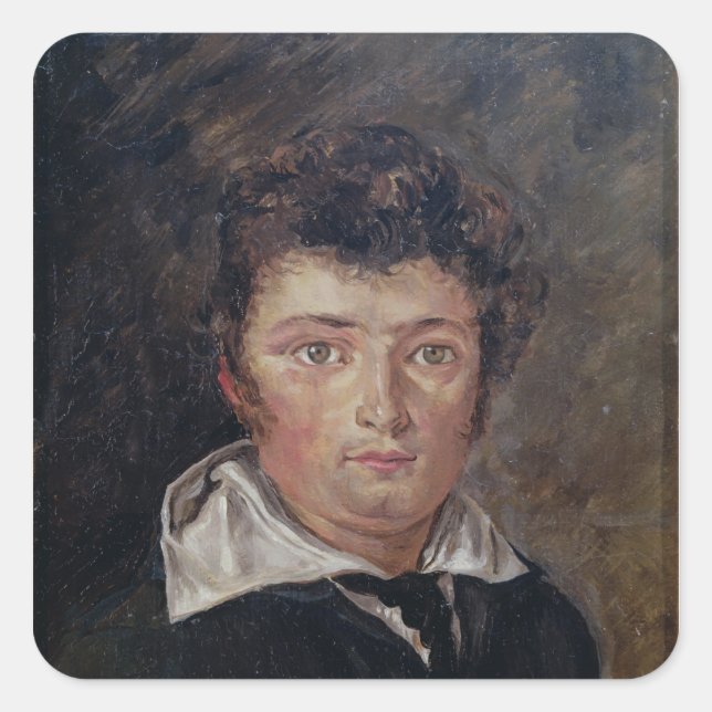 Sticker Carré Portrait de Robert Surcouf 1796 (Devant)
