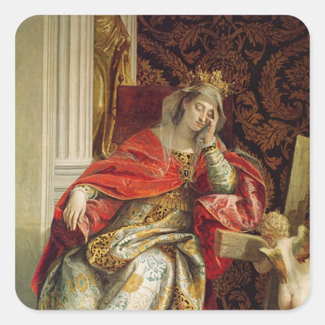 Sticker Carré Portrait de Sainte-Hélène (Devant)