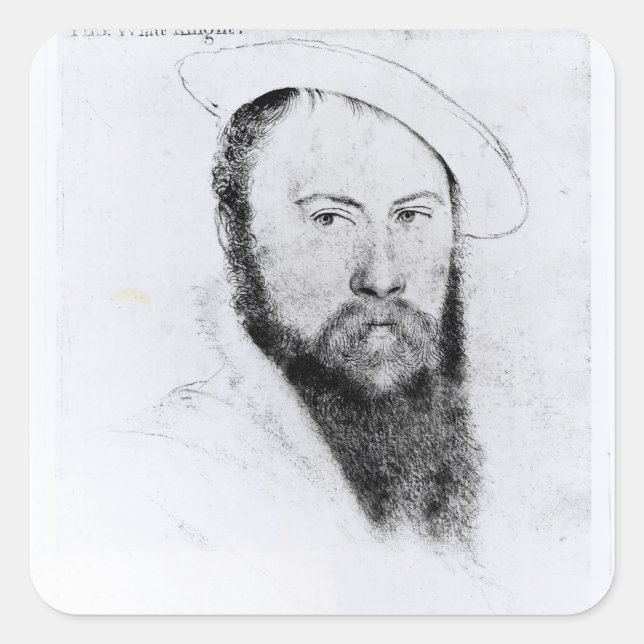 Sticker Carré Portrait de Sir Thomas Wyatt le Jeune (Devant)