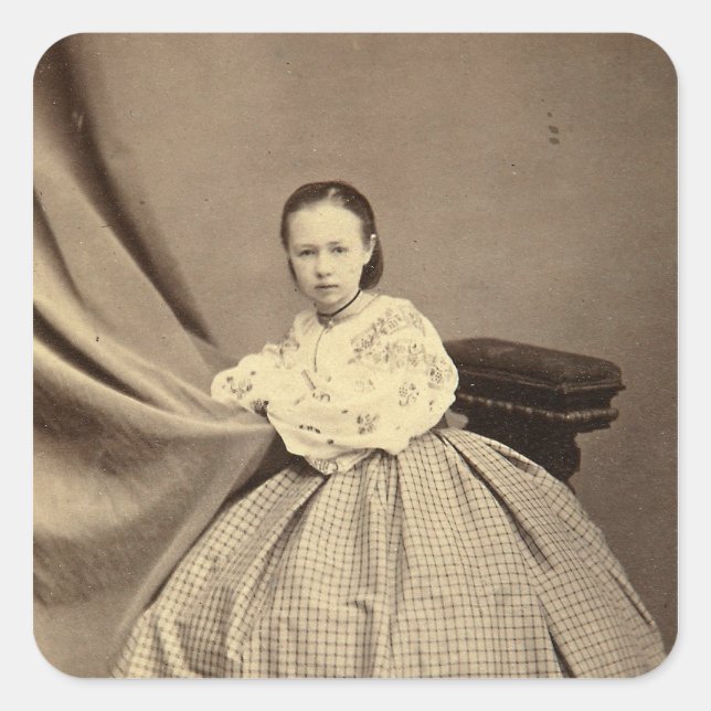 Sticker Carré Portrait de Sophia Perovskaya (Devant)